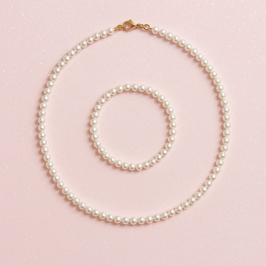 Set colier si bratara perle